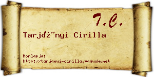 Tarjányi Cirilla névjegykártya